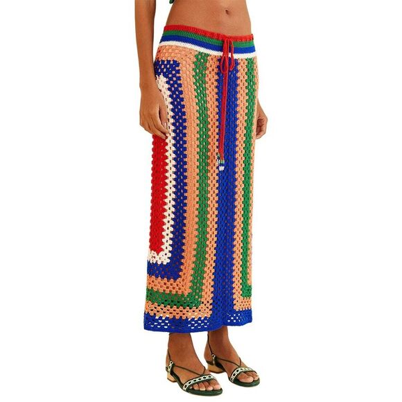 FARM Rio Dresses & Skirts - Farm Rio Womens  Pitta Crochet Skirt